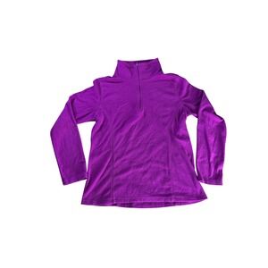 Old Navy Girls Purple Fleece Top Quarter Zip Pullover Shirt Size‎ M